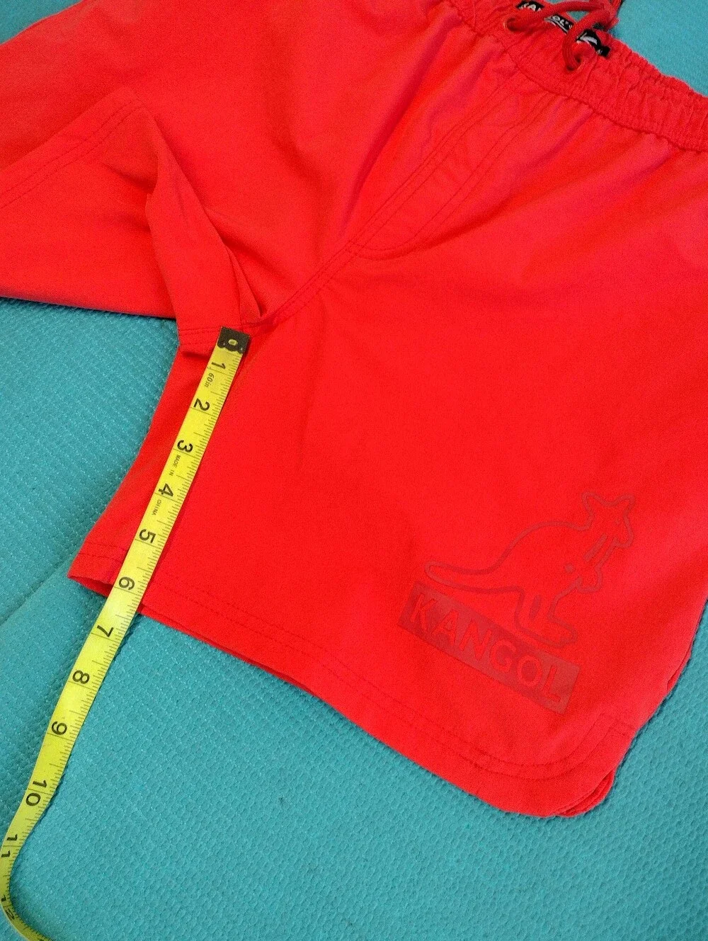 Kangol Men's Drawstring Swim Trunks Shorts Orange - M